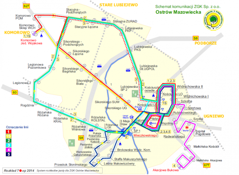  mapa lini autobusowej