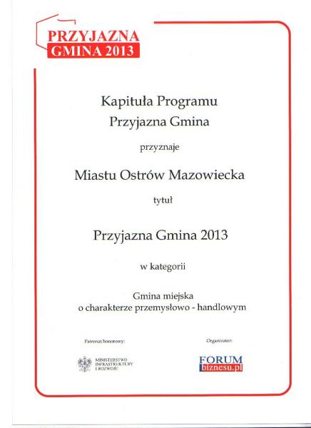 Przyjazna Gmina 2013