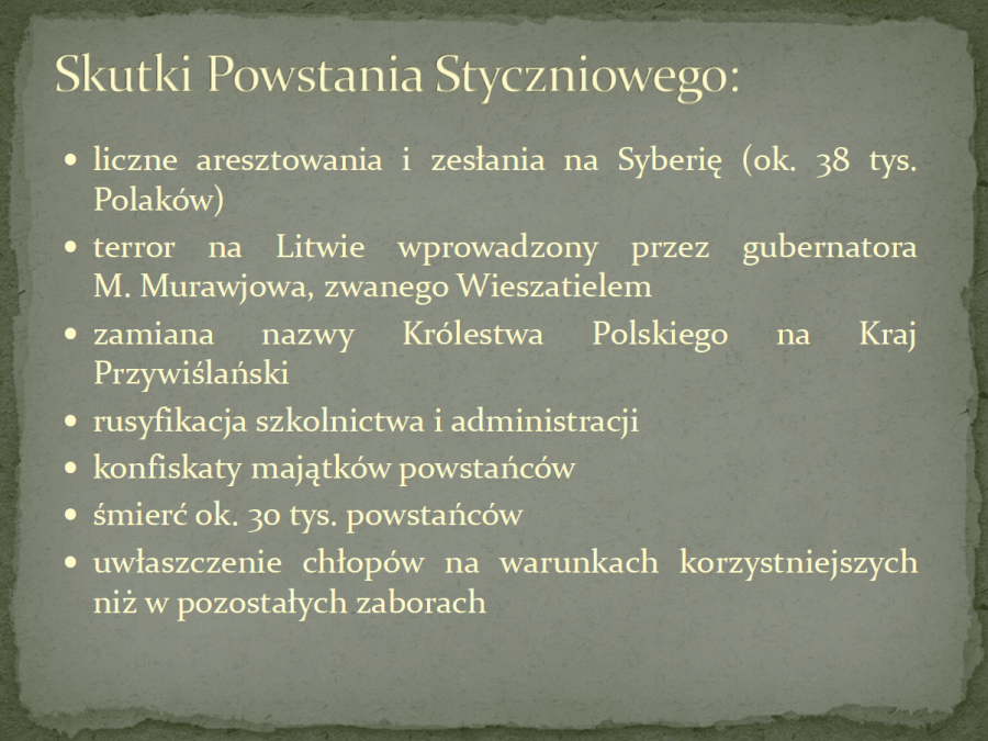 Przyczyny I Skutki Powstania Styczniowego 158 lat temu wybuchło Powstanie Styczniowe | Urząd Miasta Ostrów Mazowiecka